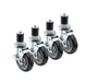 Krowne 28-129S Stem Caster Set for 1 5/8" Tubing w/ 5" Wheels-cityfoodequipment.com