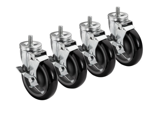Krowne 28-141S Universal Threaded Stem Caster Set, 1/2 x 13"-cityfoodequipment.com