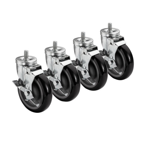 Krowne 28-145S Universal Threaded Stem Caster Set, 19/30 x 11"-cityfoodequipment.com