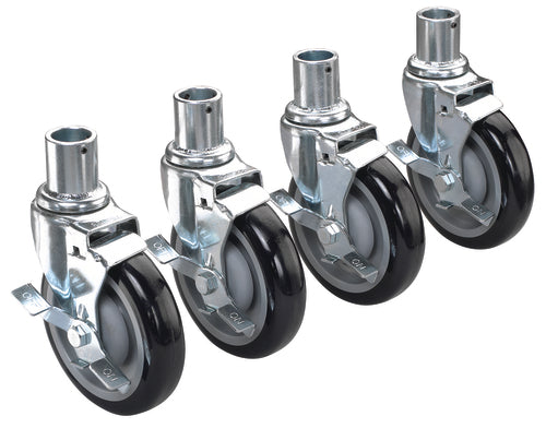 Krowne 28-151S Universal Shelving Caster Set w/ 5" Wheels-cityfoodequipment.com