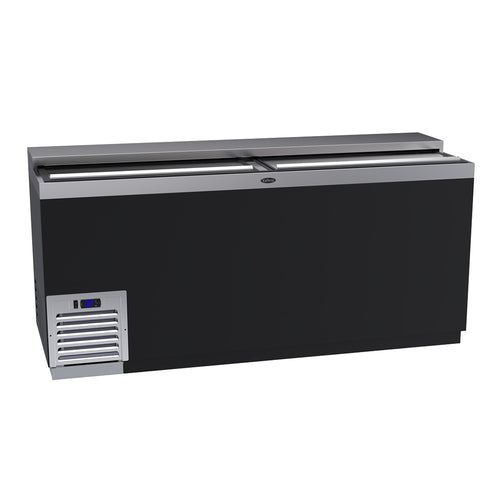 Krowne BC72-BG 72" Forced Air Bottle Cooler - Holds (612) 12 oz Bottles, Black, 115v-cityfoodequipment.com