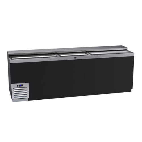 Krowne BC96-BG 96" Forced Air Bottle Cooler - Holds (852) 12 oz Bottles, Black 115v-cityfoodequipment.com