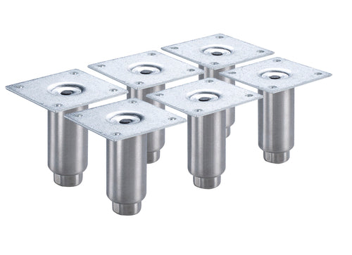 Krowne BS-103 4" Leg Set for Backbar Coolers, Stainless-cityfoodequipment.com