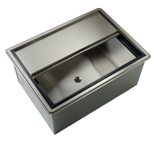 Krowne D2712-7 27" x 20" Drop In Ice Bin w/ 73 lb Capacity - Insulated, Stainless-cityfoodequipment.com