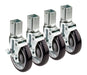 Krowne 28-174S 4 Piece Post Shelving Caster Set w/ 5" Wheels-cityfoodequipment.com