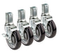 Krowne 28-172S 4 Piece Post Shelving Caster Set w/ 5" Wheels-cityfoodequipment.com