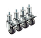 Krowne 28-156S 4 Piece Stem Caster Set w/ 3" Wheels-cityfoodequipment.com