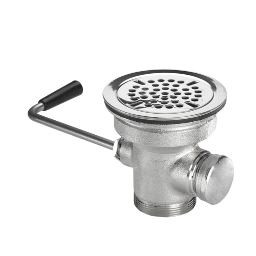 Krowne 22-204-S Twist Waste Valve w/ 1 1/4" Overflow Outlet, 3 1/2" Sink Opening-cityfoodequipment.com