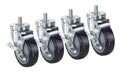 Krowne 28-144S 4 Piece Refrigerator Stem Caster Set w/ 4" Wheels-cityfoodequipment.com