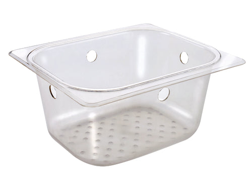 Krowne 30-160 Perforated Basket for 10" x 14" & 10" x 12" Dump Sinks - 6" Deep, Plastic-cityfoodequipment.com