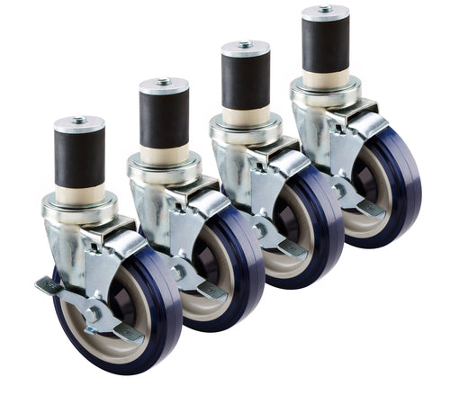 Krowne 30-129S 5" Stem Caster for Work Tables - 200 lb Capacity-cityfoodequipment.com