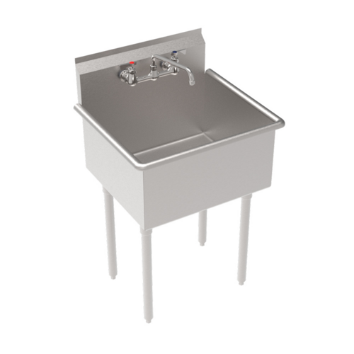 Krowne BS-2421 27" 1 Compartment Sink w/ 24"L x 21 1/8"W Bowl, 13" Deep-cityfoodequipment.com