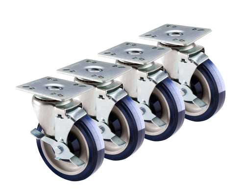Krowne 30-111S 5" Economy Series Plate Casters w/ 3 1/2" x 3 1/2" Plate-cityfoodequipment.com