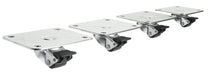 Krowne 28-168S 4 Piece Refrigerator Plate Caster Set w/ 1" Wheels, 4" x 5"-cityfoodequipment.com