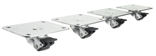 Krowne 28-168S 4 Piece Refrigerator Plate Caster Set w/ 1" Wheels, 4" x 5"-cityfoodequipment.com