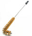 Krowne 30-330 26 1/2" Royal Series L-Shaped Fryer Brush - Brass Bristles, Plastic Black Handle-cityfoodequipment.com