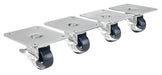 Krowne 28-169S 4 Piece Refrigerator Plate Caster Set w/ 2" Wheels, 4" x 5"-cityfoodequipment.com