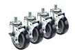 Krowne 28-147S 4 Piece Refrigerator Stem Caster Set w/ 5" Wheels-cityfoodequipment.com