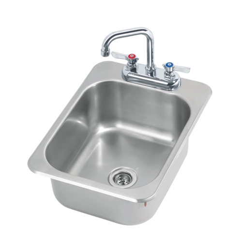 Krowne HS-1317 Drop-in Commercial Hand Sink w/ 17"L x 13"W x 5 1/2"D Bowl, Gooseneck Faucet-cityfoodequipment.com