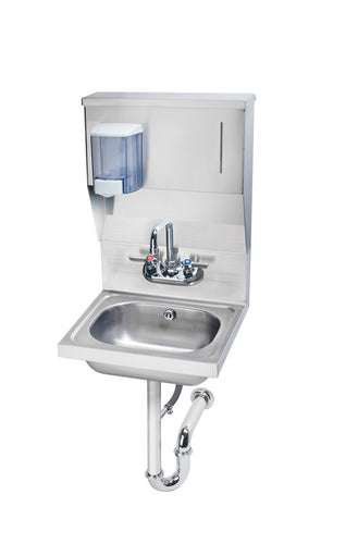 Krowne HS-7 Wall Mount Commercial Hand Sink w/ 14"L x 10"W x 6"D Bowl, Soap Dispenser-cityfoodequipment.com