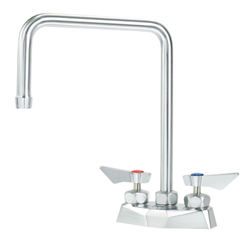 Krowne DX-302 Deck Mount Faucet w/ 8 1/2" Double Bend Gooseneck Spout - 4" Centers-cityfoodequipment.com