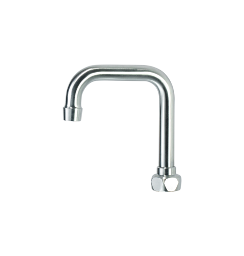 Krowne DX-430 4 1/2" Double Bend Gooseneck Spout, Chrome Plated-cityfoodequipment.com