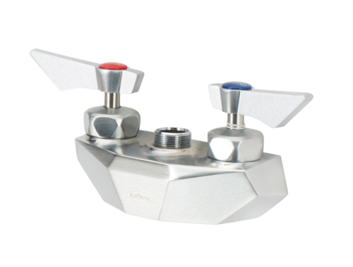 Krowne DX-4XX Splash Mount Faucet Base Only w/ 4" Centers - 1/2" NPS Male Inlet-cityfoodequipment.com