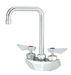 Krowne DX-401 Wall Mount Faucet w/ 6" Double Bend Gooseneck Spout - 4" Centers-cityfoodequipment.com
