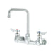 Krowne DX-801 Wall Mount Faucet w/ 6" Double Bend Gooseneck Spout - 8" Centers-cityfoodequipment.com