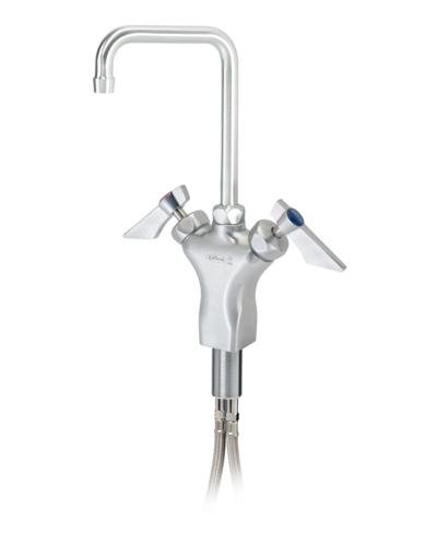 Krowne DX-601 Deck Mount Faucet w/ 6" Double Bend Gooseneck Spout - Single Hole-cityfoodequipment.com