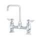 Krowne DX-901 Deck Mount Faucet w/ 6" Double Bend Gooseneck Spout - 8" Centers-cityfoodequipment.com