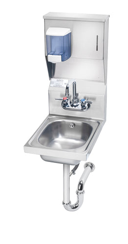 Krowne HS-31 Wall Mount Commercial Hand Sink w/ 9 3/4"L x 11 3/4"W x 5"D Bowl, Soap Dispenser-cityfoodequipment.com