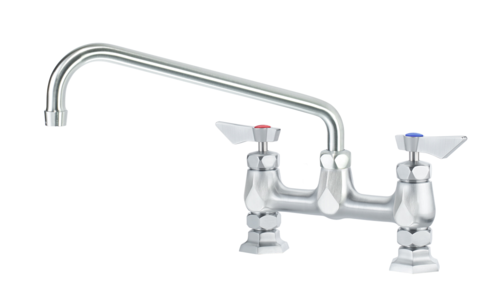 Krowne DX-912 Deck Mount Faucet w/ 12" Swing Spout - 8" Centers-cityfoodequipment.com
