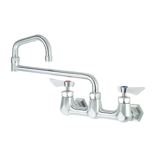 Krowne DX-818 Wall Mount Faucet w/ 18" Jointed Spout - 8" Centers-cityfoodequipment.com