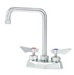Krowne DX-301 Deck Mount Faucet w/ 6" Double Bend Gooseneck Spout - 4" Centers-cityfoodequipment.com