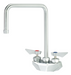 Krowne DX-402 Wall Mount Faucet w/ 8 1/2" Double Bend Gooseneck Spout - 4" Centers-cityfoodequipment.com