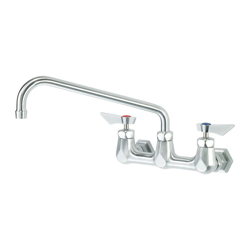 Krowne DX-812 Wall Mount Faucet w/ 12" Swing Spout - 8" Centers-cityfoodequipment.com