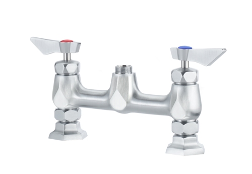 Krowne DX-9XX Deck Mount Faucet Base w/ Lever Handles - 1/2" NPT Male Inlet-cityfoodequipment.com