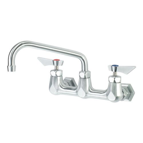 Krowne DX-808 Wall Mount Faucet w/ 8" Swing Spout - 8" Centers-cityfoodequipment.com