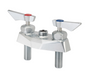 Krowne DX-3XX Deck Mount Faucet Base w/ Lever Handles - 1/2" NPS Male Inlet-cityfoodequipment.com