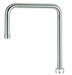 Krowne DX-432 8 1/2" Double Bend Gooseneck Spout, Chrome Plated-cityfoodequipment.com