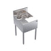 Krowne KR24-MS20 Underbar Dump Sink w/ 10" x 12" x 7" Bowl - (1) Glass Rinser, Stainless Steel-cityfoodequipment.com