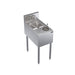 Krowne KR24-MS14 Underbar Dump Sink w/ 10" x 14" x 7" Bowl - (1) Glass Rinser, Stainless Steel-cityfoodequipment.com