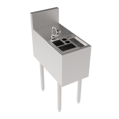 Krowne KR24-TC12 12" Royal Series Cocktail Station Tool Caddy, Stainless Steel-cityfoodequipment.com