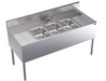 Krowne KR24-53C 60" 3 Compartment Sink w/ 10"L x 14"W Bowl, 10" Deep-cityfoodequipment.com