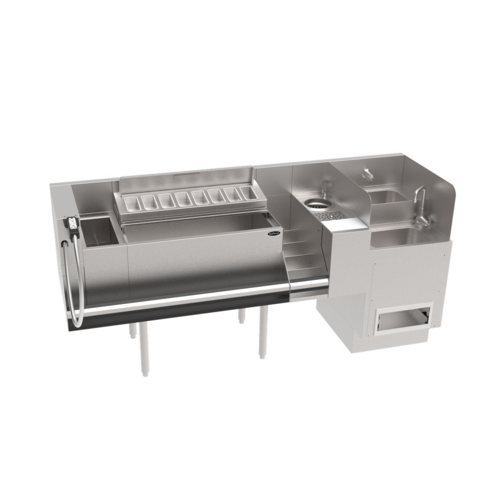Krowne KR24-TCS76B-10 76" The Taffer Command Station w/ Cold Plate, Stainless-cityfoodequipment.com