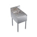 Krowne KR24-MD18 Underbar Dump Sink w/ 10" x 14" x 7" Bowl - (2) Glass Rinsers, Stainless Steel-cityfoodequipment.com