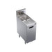 Krowne KR24-MD12-C Underbar Dump Sink w/ 10" x 12" x 7" Bowl - Cabinet Base & (2) Glass Rinsers, Stainless-cityfoodequipment.com