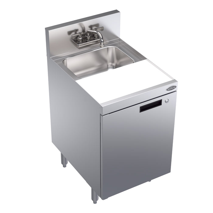 Krowne KR24-MT18-C Dump Sink w/Adjustable Cutting Board & Trash Chute-cityfoodequipment.com