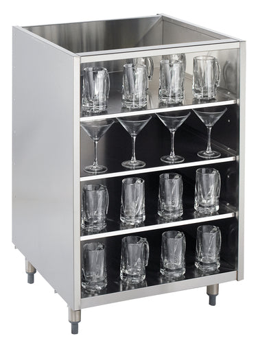 Krowne KR-G24 24" Backbar Glass Storage Cabinet w/ 3 Shelves, 24" D-cityfoodequipment.com